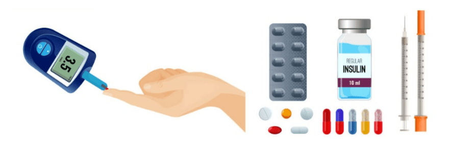 Diabetiker sollten ihren Blutzuckerspiegel überwachen und notwendige Medikamente einnehmen